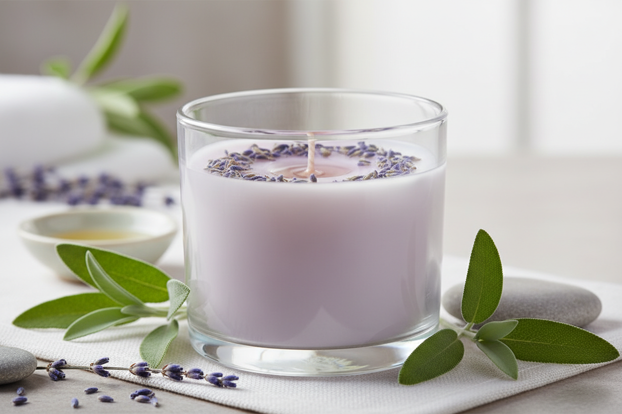 lavender and sage candle